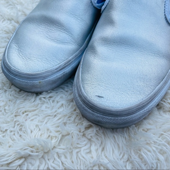 ❗️VANS womens Slip Ons Custom Silver & Purple Womens Size 8 Magic Fantasy Good C - Picture 4 of 9